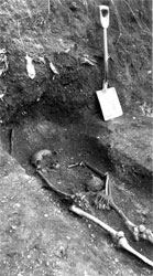 Skeleton in grave 22
